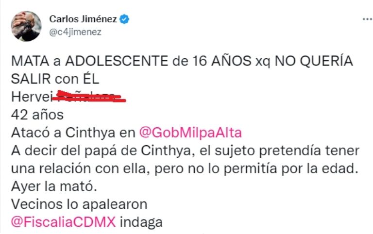 Detienen a hombre por presunto feminicidio en CDMX. Foto: Internet