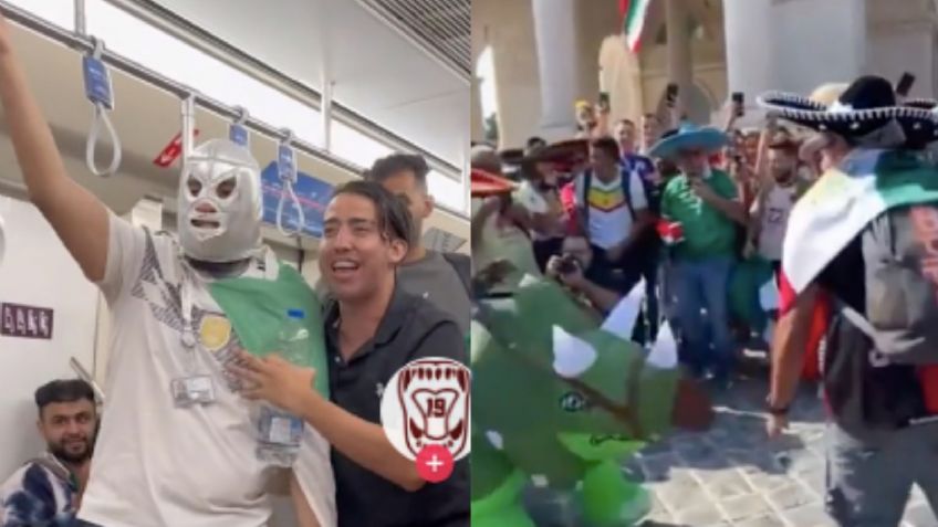 Entre luchas y dinosaurios: Mexicanos 'conquistan' Qatar y estos VIDEOS lo comprueban