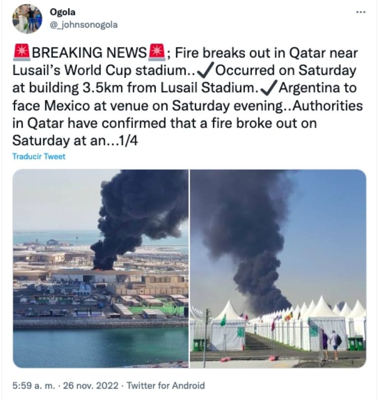 Incendio Qatar