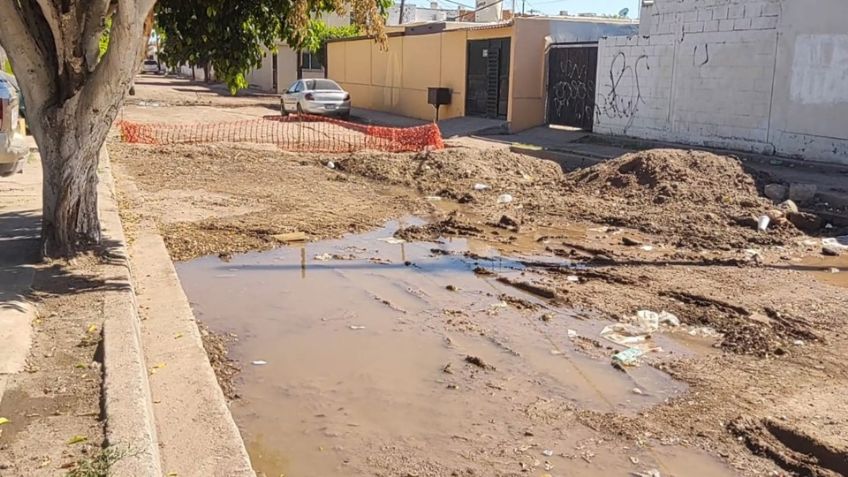 Ciudad Obregón: Obra de rehabilitación en colonia Municipio Libre queda en abandono