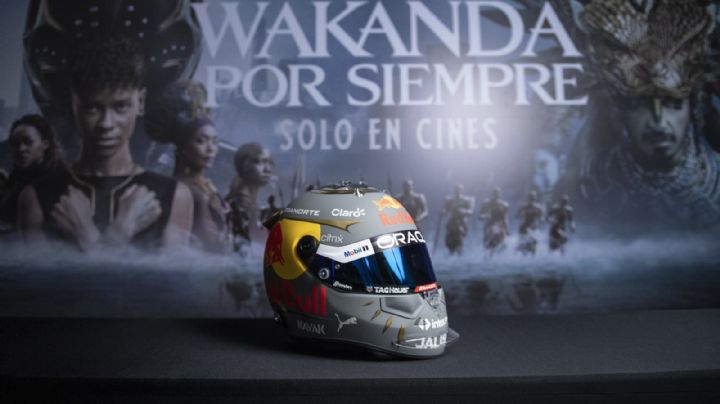 ¡Wakanda Forever! Mira el espectacular casco de Black Panther que usará 'Checo' Pérez