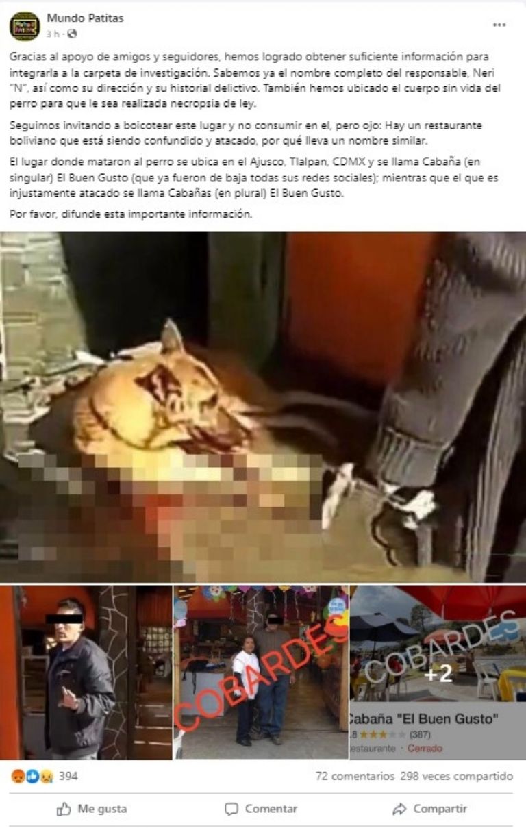 Exigen justicia para perrito asesinado