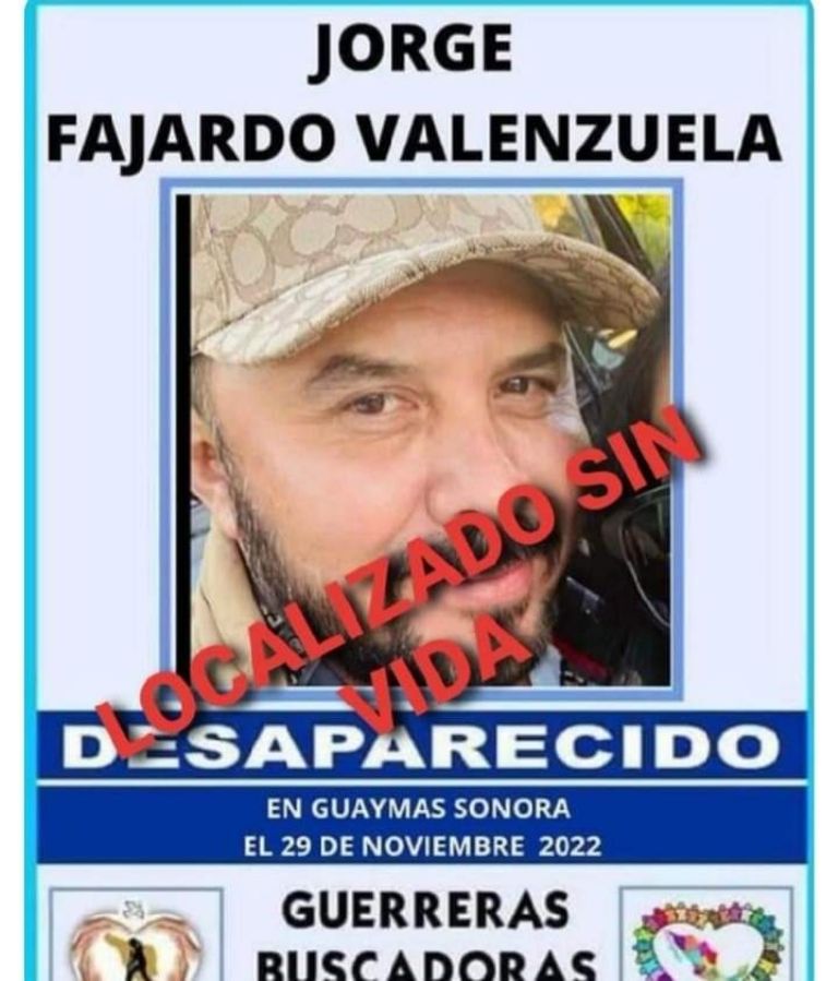 Encuentran a empresario de Guaymas sin vida. Foto: Cortesía