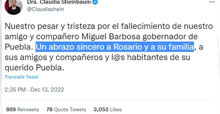 Claudia Sheinbaum Pardo reacciona