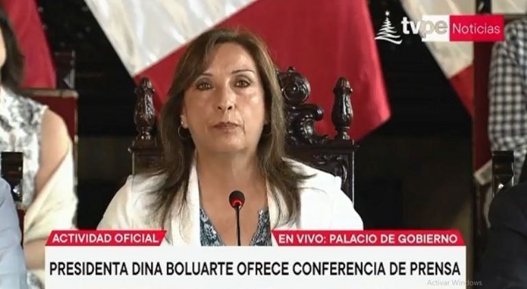 Mensaje de Dina Boluarte 