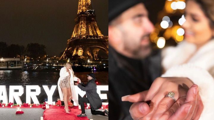 Vicente Fernández Jr. le propone matrimonio a Mariana González en romántica sorpresa desde París