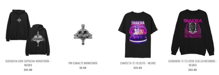 Tienda Shakira 