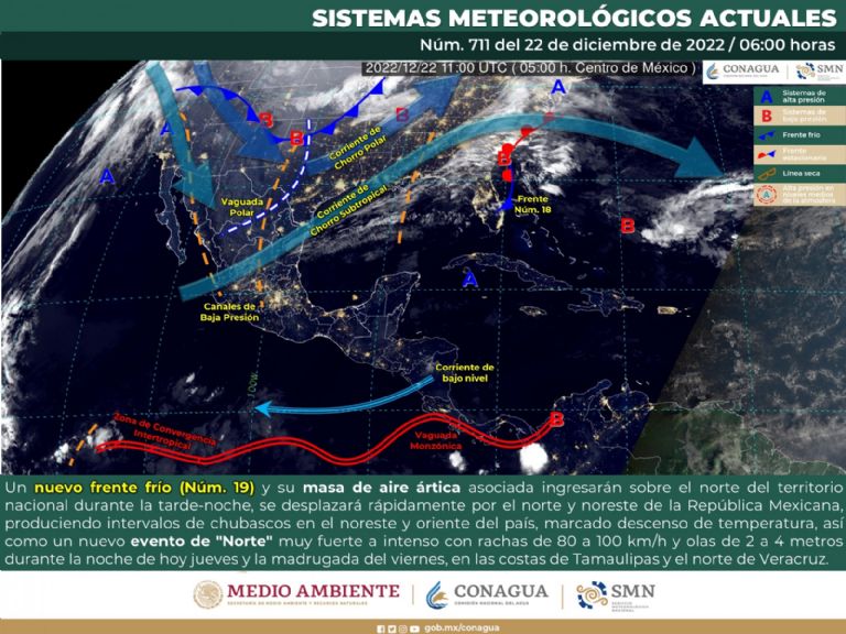 Pronóstico del clima en México. Foto: Conagua