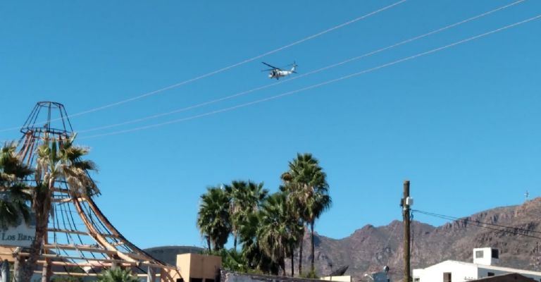 Sobrevuelo de helicópteros en 'ensayo' de demostración causa revuelo en Guaymas