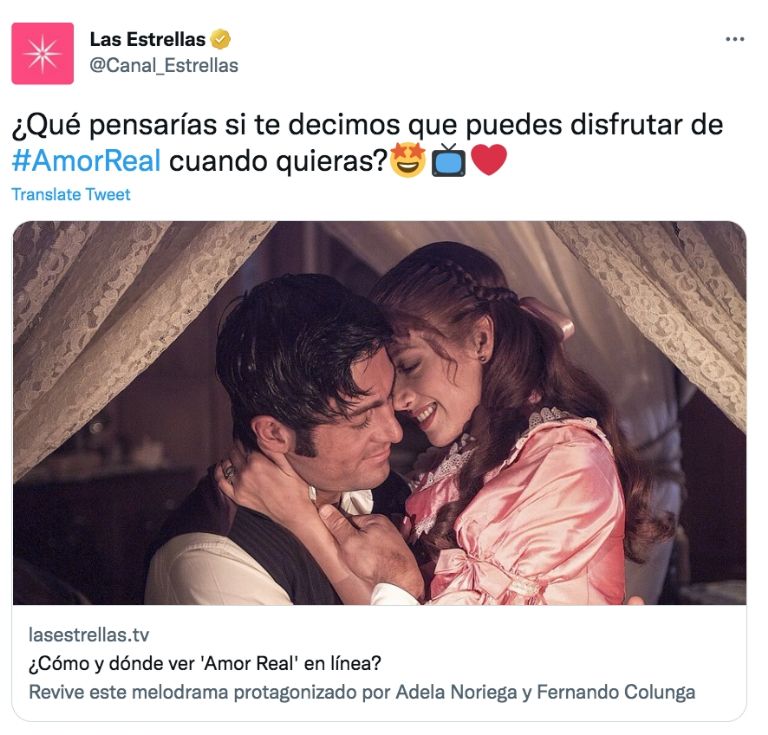 Twitter @Canal_Estrellas