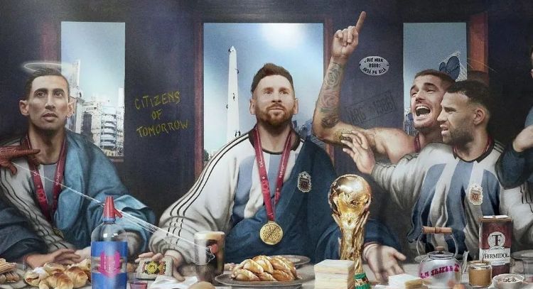 De no creer: Selección de Argentina queda inmortalizada en una nueva versión de 'La última cena'