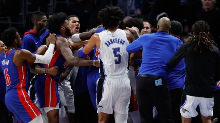 VIDEO: Así fue la pelea campal en el Magic vs Pistons; la NBA suspende a 11 jugadores