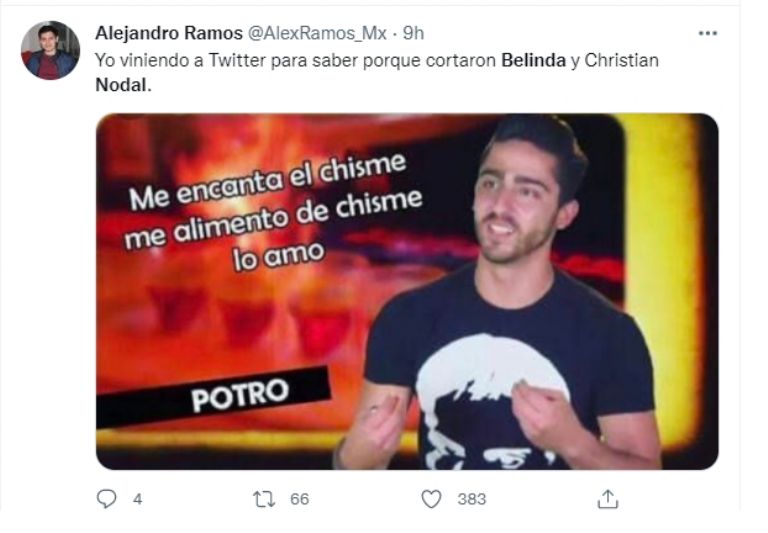 Memes por la ruptura de Nodal y Belinda