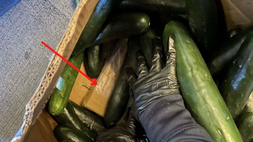 Entre pepinos, encuentran casi 300 kilos de cocaína en la garita Mariposa de Nogales