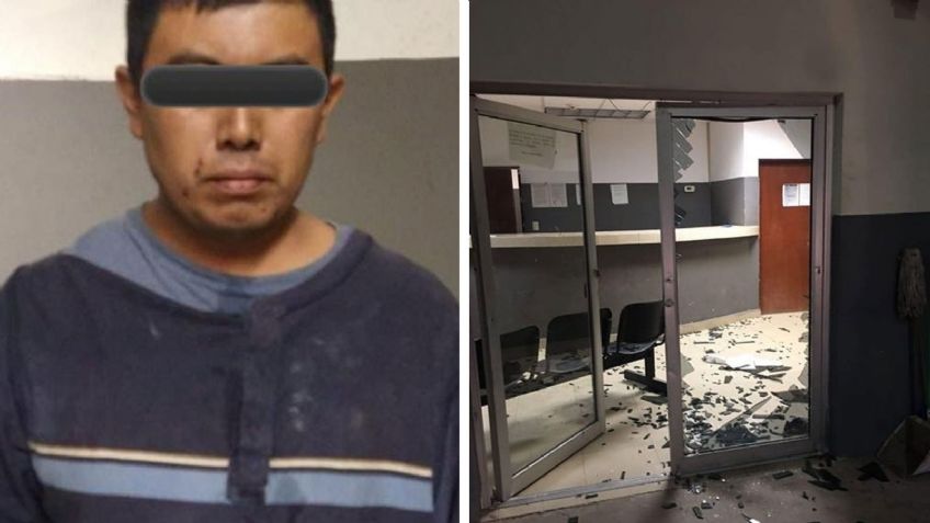 Arrestan a Edgar 'N' en el poblado Miguel Alemán por quebrar cristal de la comandancia