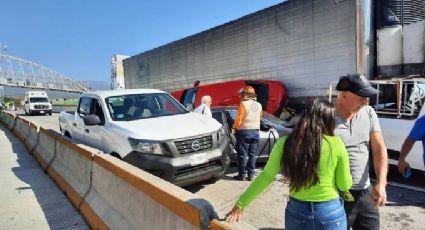 VIDEO: Choque múltiple en el Paso Express de Cuernavaca deja 9 heridos