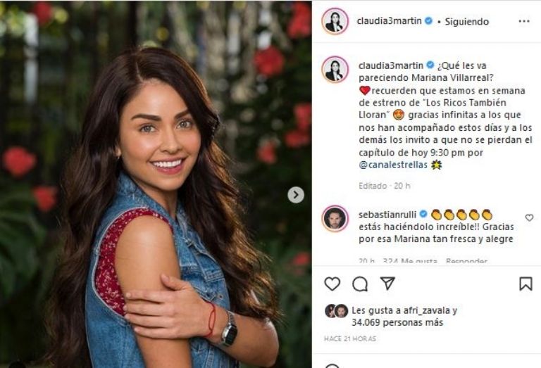 Sebastián Rulli crítica a Claudia Martín