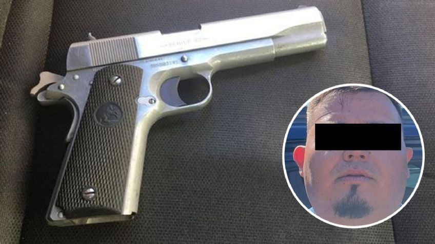 Sorprenden a Eloy 'N' portando arma de fuego mientras salía de negocio de comida en Hermosillo