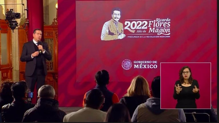 En la imagen, Ricardo Mejía, subsecretario de Seguridad y Protección Ciudadana, en la 'mañanera' de este 1 de marzo