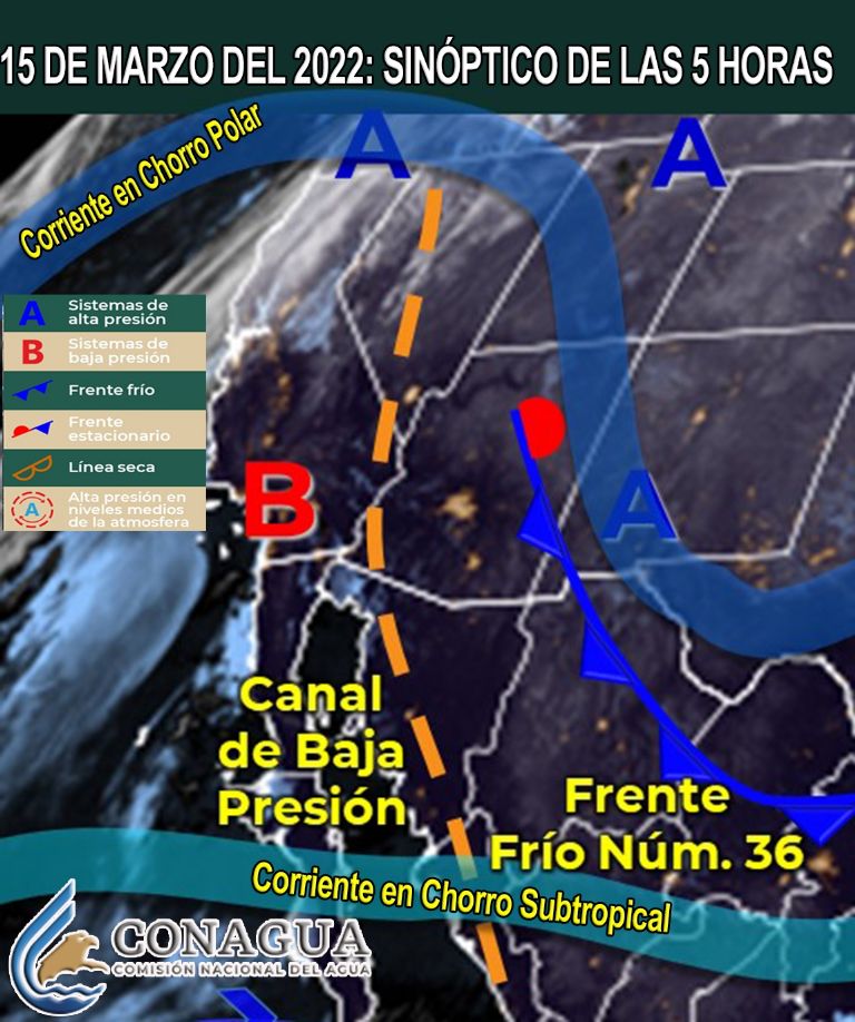 En la imagen, el pronóstico del clima y el tiempo de este martes para Sonora