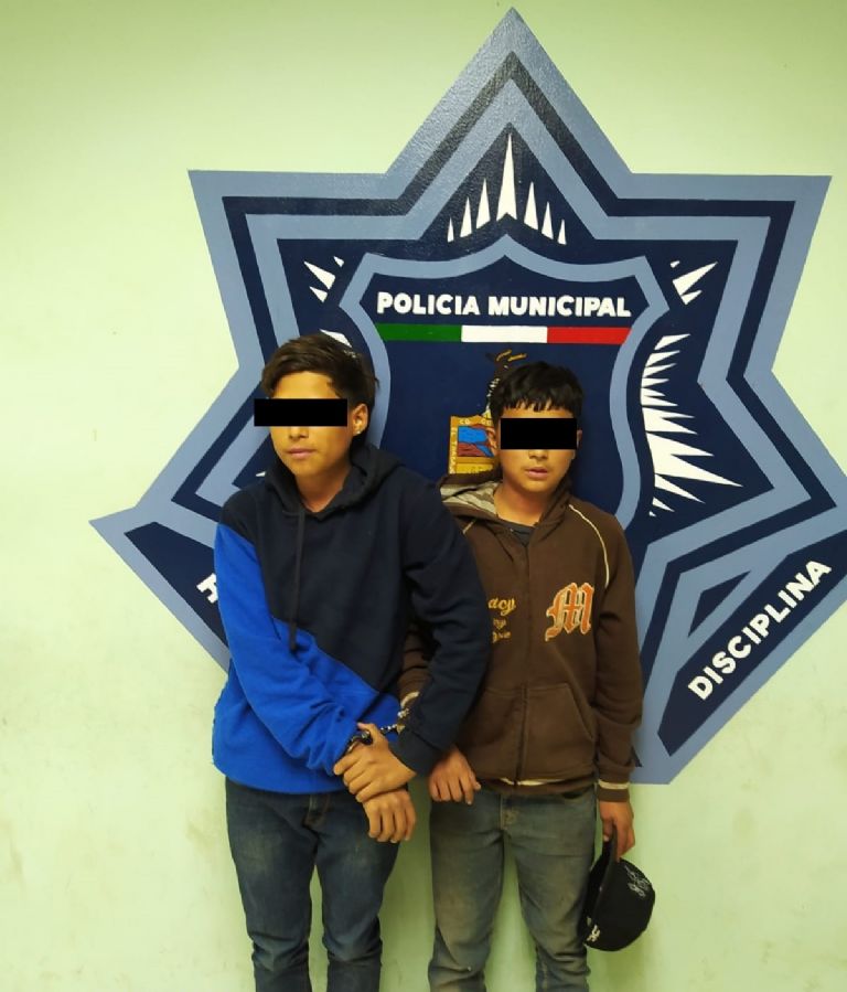 Detienen a menores tras robo en negocio de la cabecera municipal de Cajeme