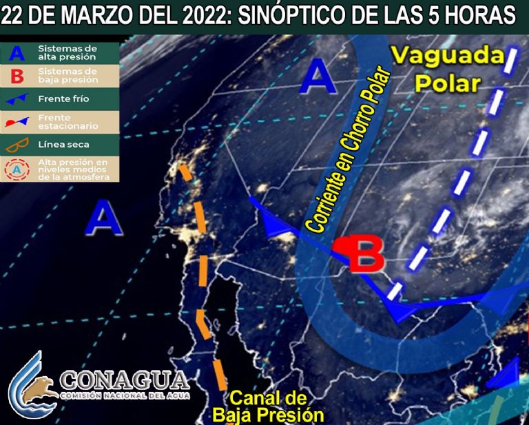 Conagua comparte el pronóstico del clima y el tiempo de este martes para Sonora