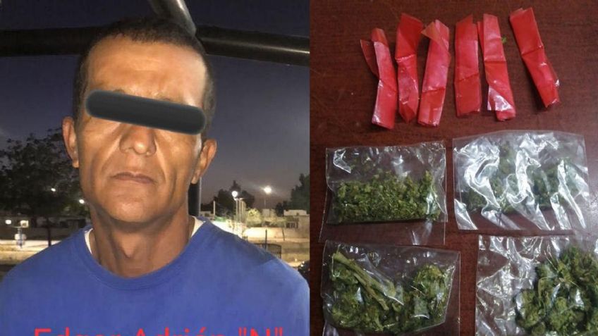 En posesión de marihuana y crystal aseguran a Edgar Adrián 'N' en Hermosillo