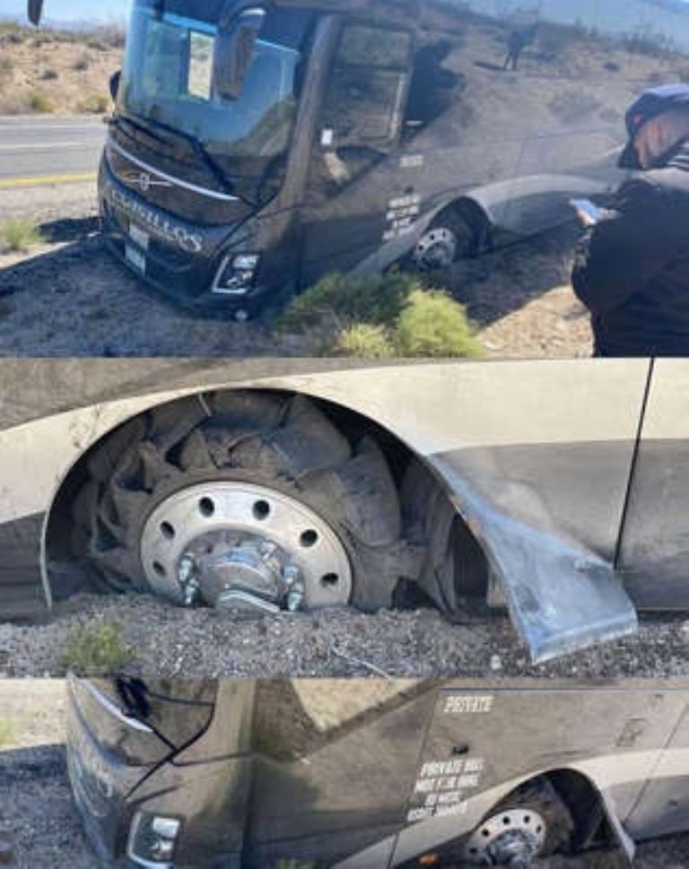 En la imagen, los estragos del accidente de la Banda Cuisillo