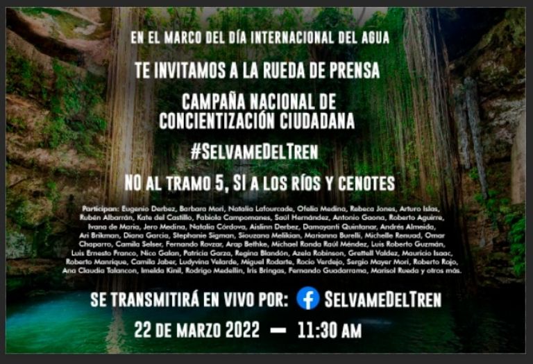 Celebridades se sumaron a la campaña de Greenpeace 'Salvame del Tren'