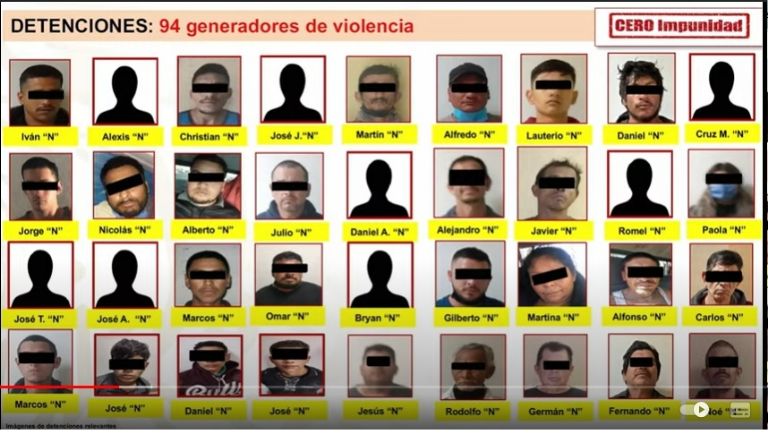 Detienen a 94 personas generadoras de violencia en Cajeme