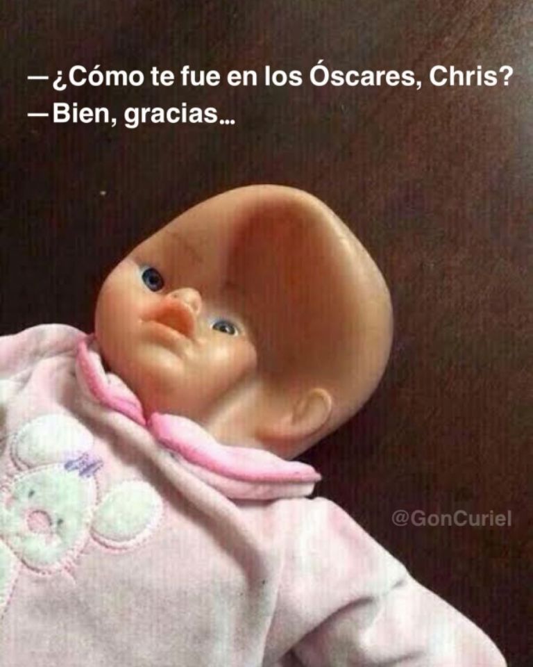 En la imagen, meme sobre Chris Rock tras ser golpeado por Will Smith