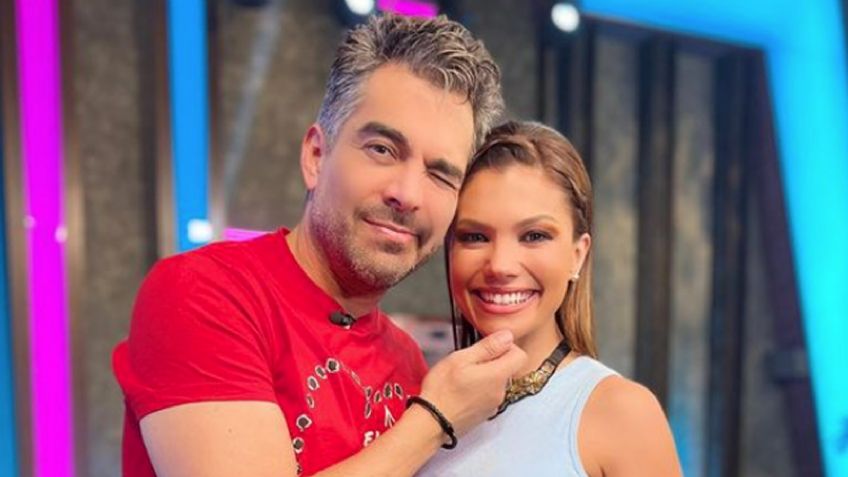 Tábata Jalil desata suspiros en TV Azteca al posar con coqueto 'look' y muy juntita a Omar Chaparro