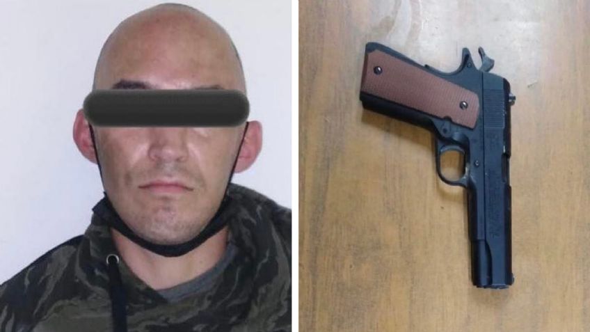 Capturan a asaltante armado en calles de Hermosillo; llevaba dos celulares robados