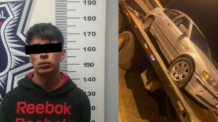 Tras persecución por calles de Nogales, recuperan vehículo que joven robó en un banco