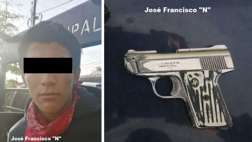 Capturan a joven de 22 años cargando arma de fuego en colonia Progresista de Hermosillo