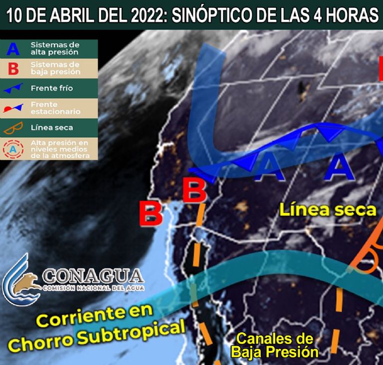 En la imagen, el pronóstico del clima y el tiempo para Sonora
