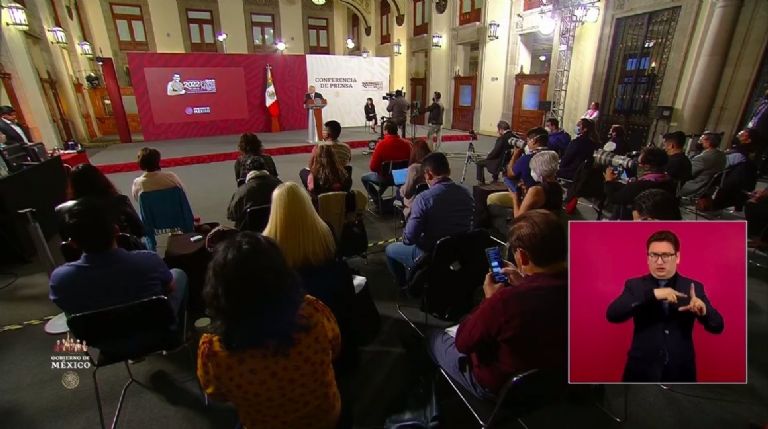 En la imagen, el presidente AMLO en la conferencia de prensa matutina de este miércoles