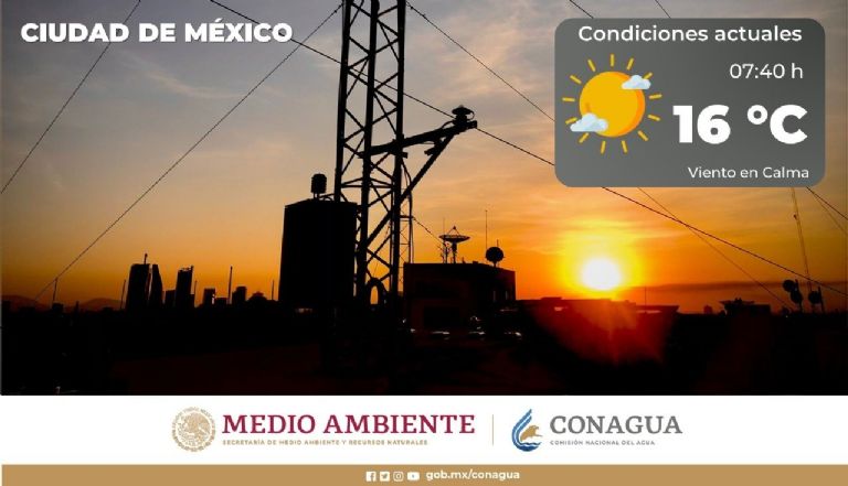 Conagua comparte el pronóstico del clima y el tiempo para el Valle de México