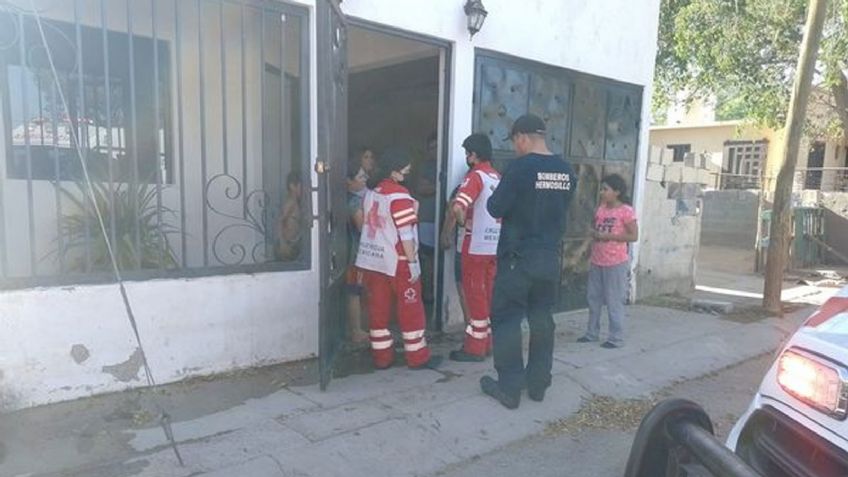 Rescatan a dos menores de vivienda incendiada en la colonia Villas del Sur de Hermosillo