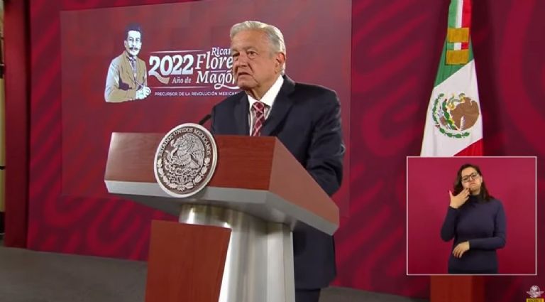 En la imagen, el presidente AMLO en la 'mañanera' de este lunes.