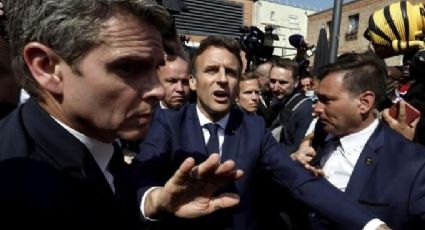 VIDEO: Tras ser reelecto, atacan con tomates a Emmanuel Macron, presidente de Francia