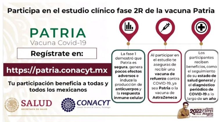 Gobierno de México invita a ser voluntario para la Vacuna Patria contra el Covid-19