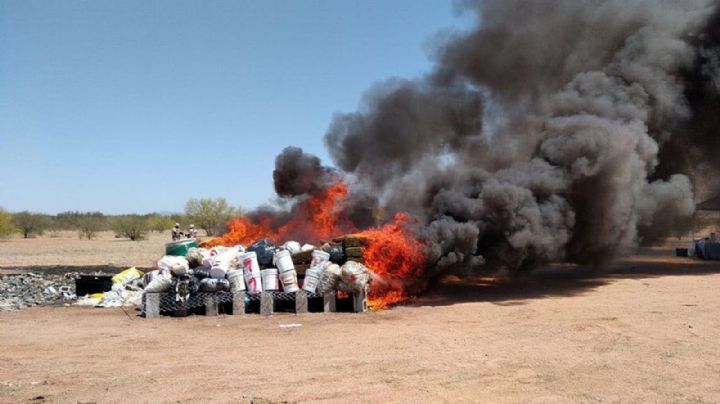 Incineran autoridades más de cuatro toneladas y media de drogas en Hermosillo