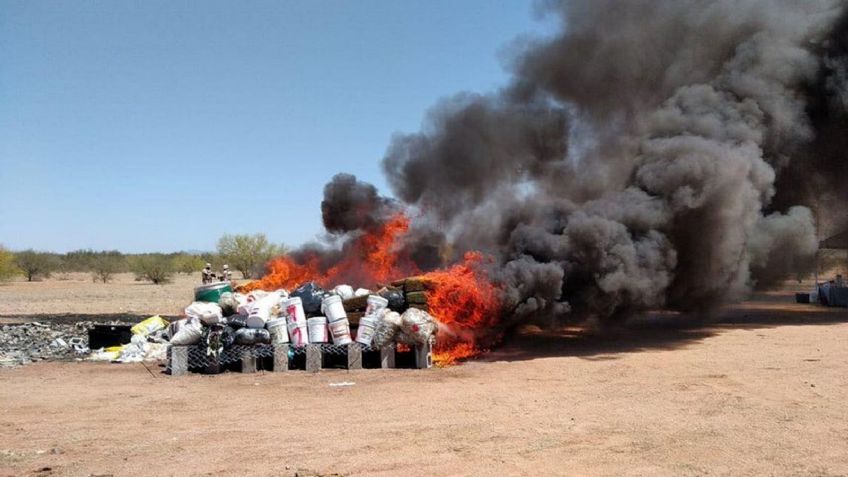 Incineran autoridades más de cuatro toneladas y media de drogas en Hermosillo