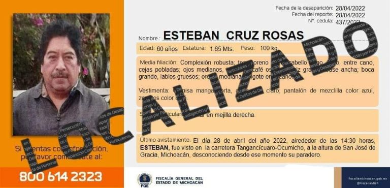 En la imagen, localizan con vida a Esteban Cruz, locutor de radio 'levantado' en Michoacán.