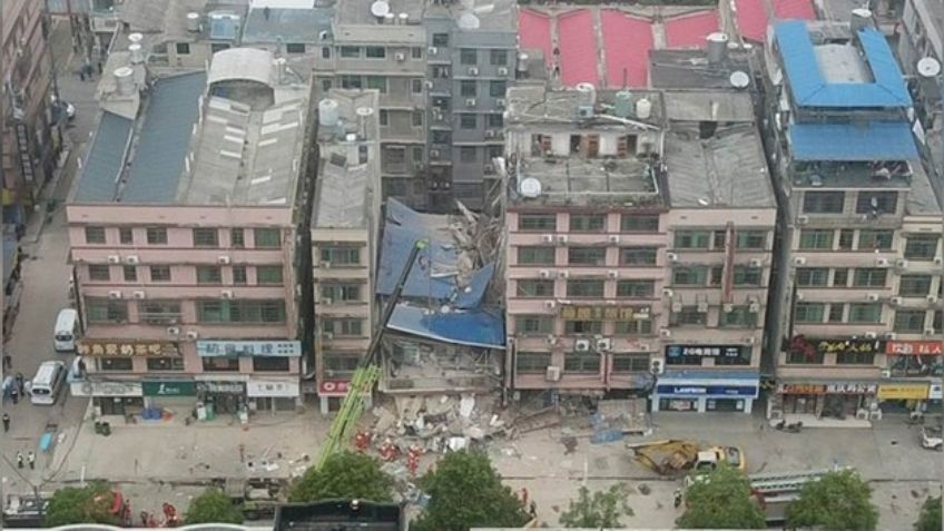Rescate por edificio colapsado en China se complica; van 6 rescatados