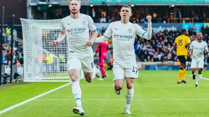 Póker de De Bruyne ante el Wolverhampton acerca al City al título en la Premier League