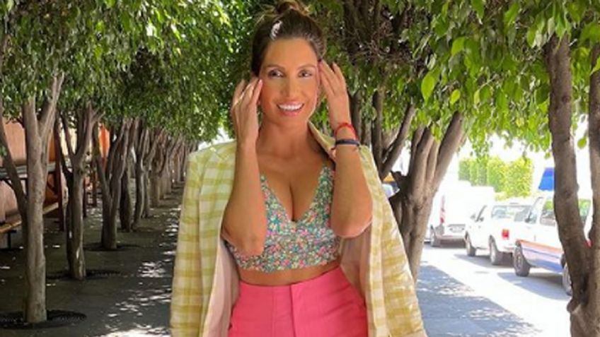 Andrea Escalona derrite a todo Televisa al lucir coqueto atuendo desde el Estadio Azteca: "Mamacita"