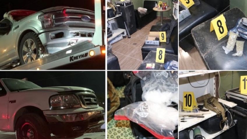 Liberan a persona 'levantada' en Sonora; aseguran autos blindados, drogas y armamento