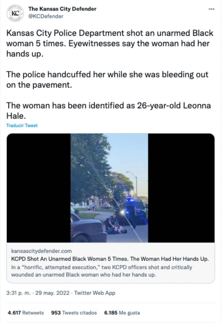 Policía dispara contra una mujer embarazada 